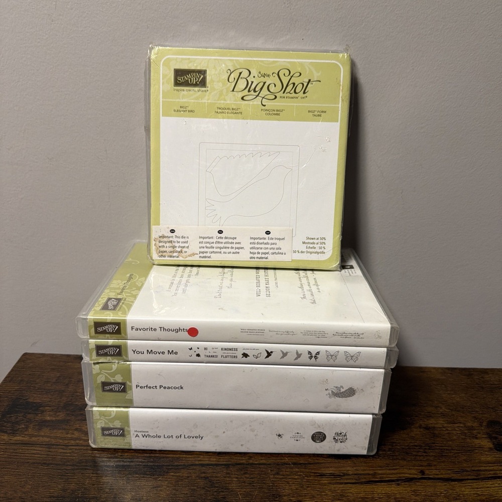 Stampin' Up! & Sizzix Lot: Card Making/Stamping Craft, Big Shot, Perfect Peacock